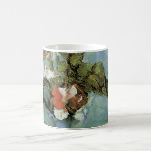 The Blue Vase (Blume und Obst) von Paul Cezanne Kaffeetasse (Mittel)