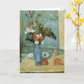 The Blue Vase (Blume und Obst) von Paul Cezanne Karte (Gelbe Blume)