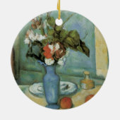 The Blue Vase (Blume und Obst) von Paul Cezanne Keramik Ornament (Hinten)