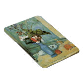 The Blue Vase (Blume und Obst) von Paul Cezanne Magnet (Rechte Seite)