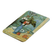 The Blue Vase (Blume und Obst) von Paul Cezanne Magnet (Linke Seite)