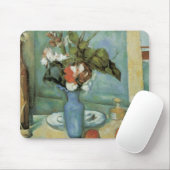 The Blue Vase (Blume und Obst) von Paul Cezanne Mousepad (Mit Mouse)