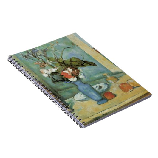 The Blue Vase (Blume und Obst) von Paul Cezanne Notizblock (Rechte Seite)