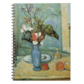 The Blue Vase (Blume und Obst) von Paul Cezanne Notizblock (Vorderseite)