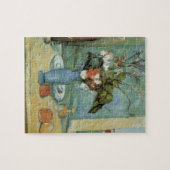 The Blue Vase (Blume und Obst) von Paul Cezanne Puzzle (Horizontal)