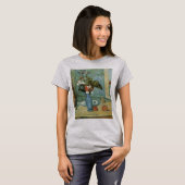 The Blue Vase (Blume und Obst) von Paul Cezanne T-Shirt (Vorne ganz)