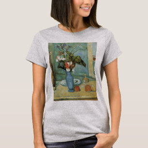 The Blue Vase (Blume und Obst) von Paul Cezanne T-Shirt