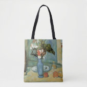 The Blue Vase (Blume und Obst) von Paul Cezanne Tasche (Vorderseite)