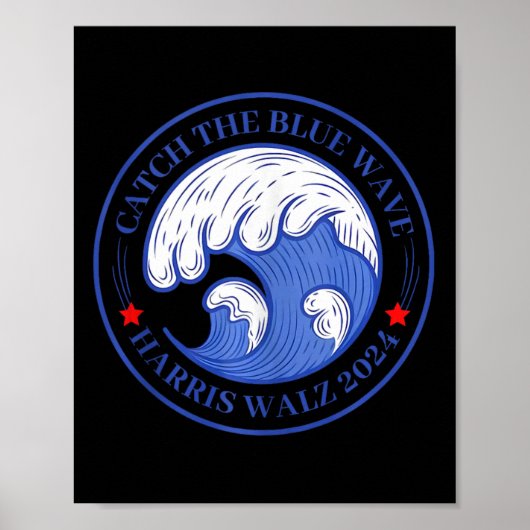 The Blue Wave Harris Wheimer 2024 Election Poster (Vorne)