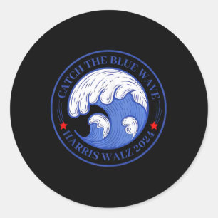The Blue Wave Harris Wheimer 2024 Election Runder Aufkleber