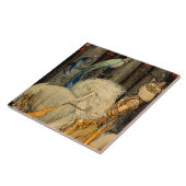 "The Bluebird" von John Bauer Fliese (Seite)