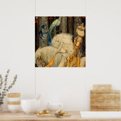 "The Bluebird" von John Bauer Poster (Küche)