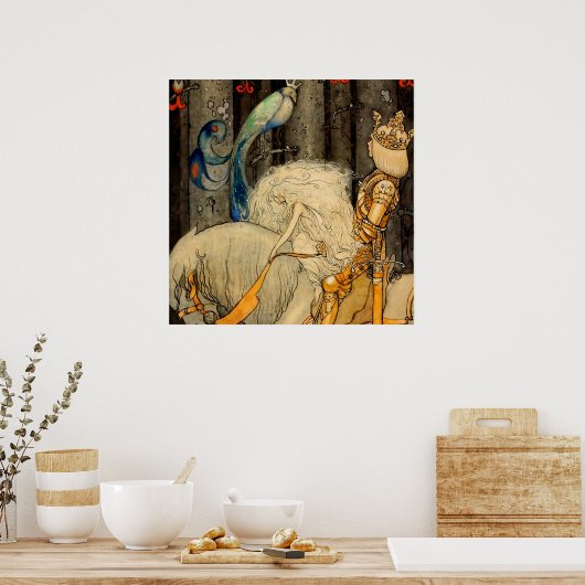 "The Bluebird" von John Bauer Poster (Küche)