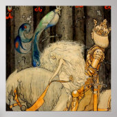 "The Bluebird" von John Bauer Poster (Vorne)