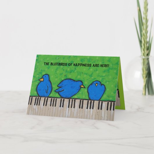 The bluebirds of happiness card karte (Vorderseite)