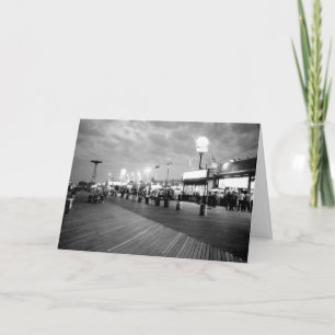 'The Boardwalk at Night' Leere Grußkarte Karte
