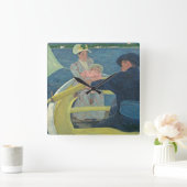 The Boating Party, 1893-94 (oil on canvas) Quadratische Wanduhr (Zuhause)