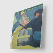 The Boating Party, 1893-94 (oil on canvas) Quadratische Wanduhr (Winkel)