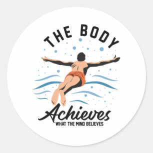The Body Achieves What the Mind - Summer Time Runder Aufkleber