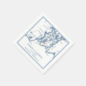 The Bohlin Wedding Newport RI Map  Serviette (Ecke)