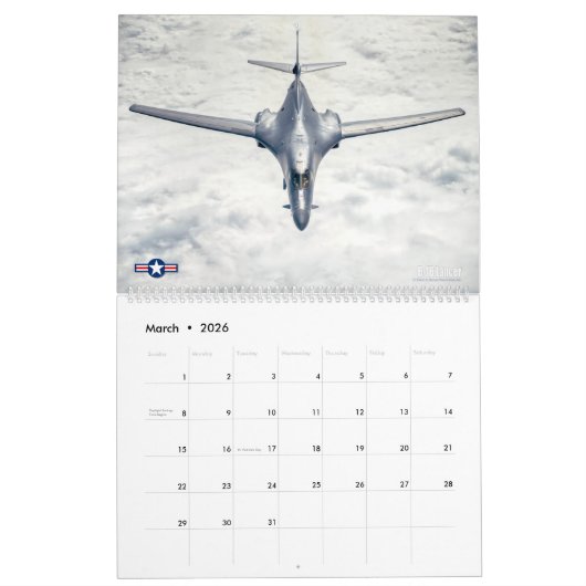 "THE BONE" - B-1B Lancer Kalender (Mär 2026)