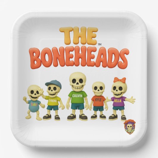 The Boneheads™ Party Plate Pappteller (Vorderseite)