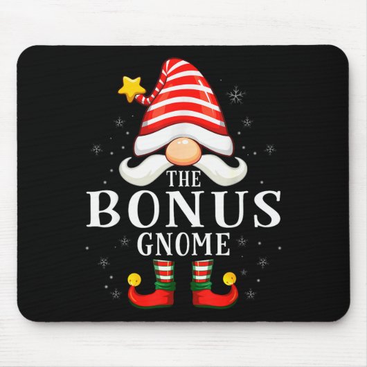 The Bonus Gnome Christmas Group Family Pajama  Mousepad (Vorne)