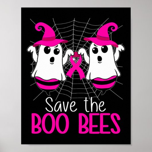 The Boo Bees Breast Cancer Awareness Halloween Poster (Vorne)