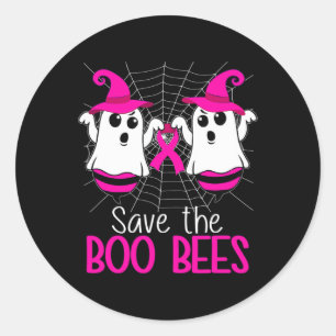 The Boo Bees Breast Cancer Awareness Halloween Runder Aufkleber