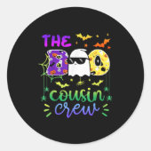 The Boo Cousin Crew Halloween Ghost Trick Treat Sq Runder Aufkleber (Vorderseite)