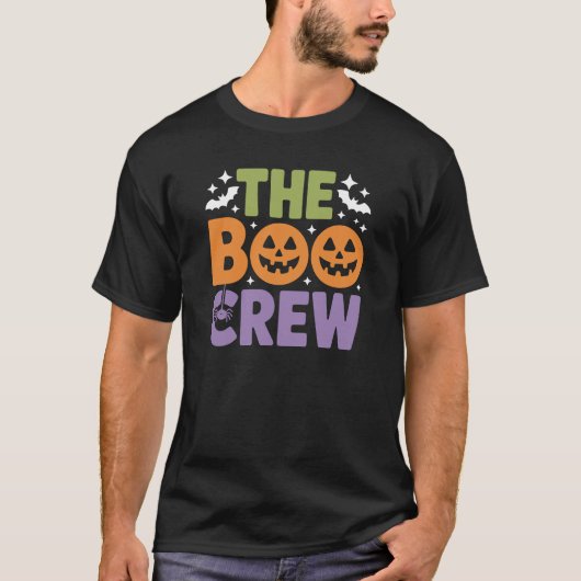 The Boo Crew Halloween Jack-O'-Lantern & Spider Gr T-Shirt (Vorderseite)