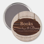 The Books & Brews 3" Magnet (Vorderseite/Rückseite)