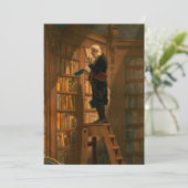 The Bookworm, 1861 von Carl Spitzweg Einladung (Stehend Vorderseite)