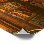 The Bookworm, 1861 von Carl Spitzweg Poster (Ecke)