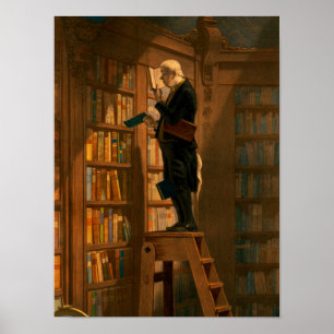 The Bookworm, 1861 von Carl Spitzweg Poster
