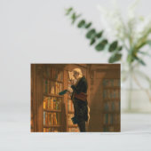 The Bookworm, 1861 von Carl Spitzweg Postkarte (Stehend Vorderseite)