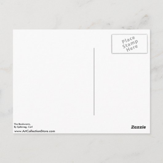 The Bookworm, By Spitzweg, Carl Postkarte (Rückseite)