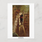 The Bookworm, By Spitzweg, Carl Postkarte (Vorderseite)