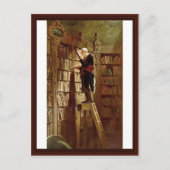 The Bookworm, By Spitzweg, Carl Postkarte (Vorderseite)