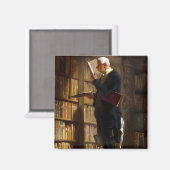 The Bookworm Carl Spitzweg Art Magnet (Vorderseite/Rückseite)