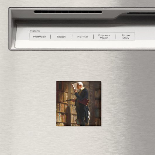 The Bookworm Carl Spitzweg Art Magnet (In Situ (Geschirrspüler))