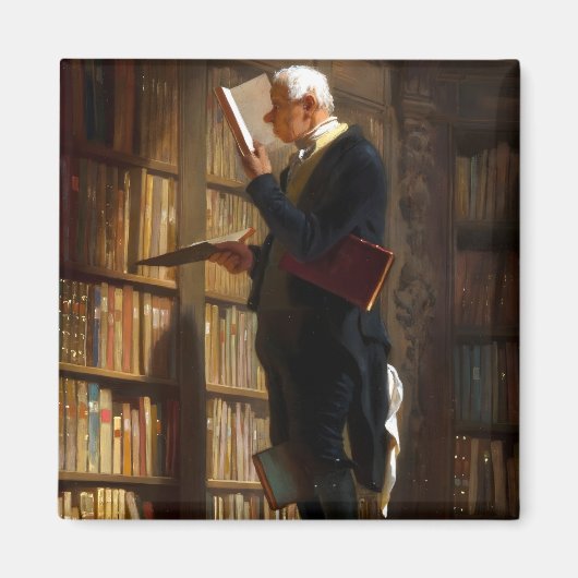 The Bookworm Carl Spitzweg Art Magnet (Vorne)