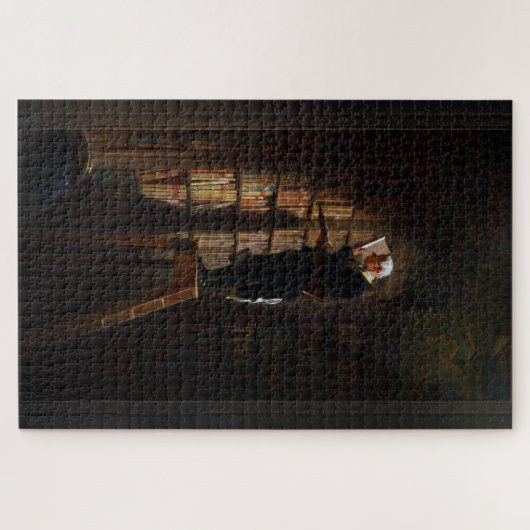 The Bookworm von Carl Spitzweg Old Masters Fine Ar Puzzle (Horizontal)