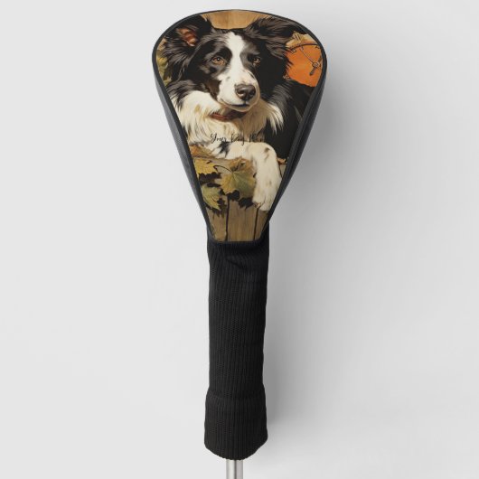 The Border Collie Dog 001 - Odessa Leyendecker Golf Headcover (Vorderseite)