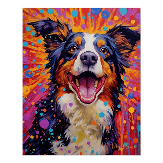 The Border Collie Dog 002 - Zetton Ziana Poster (Vorderseite)