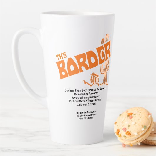 The Border Restaurant, Glen Ellyn, IL Milchtasse (Beispiel)