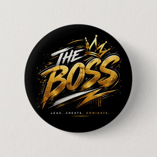 The Boss Crown – Gold Motivation Power Button 🔥
