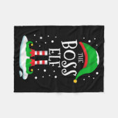 The Boss Elf Christmas Family Matching Xmas Group Fleecedecke (Vorderseite (Horizontal))