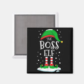 The Boss Elf Christmas Family Matching Xmas Group Magnet (Vorderseite/Rückseite)