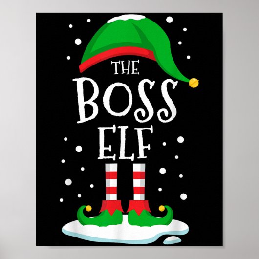 The Boss Elf Christmas Family Matching Xmas Group  Poster (Vorne)